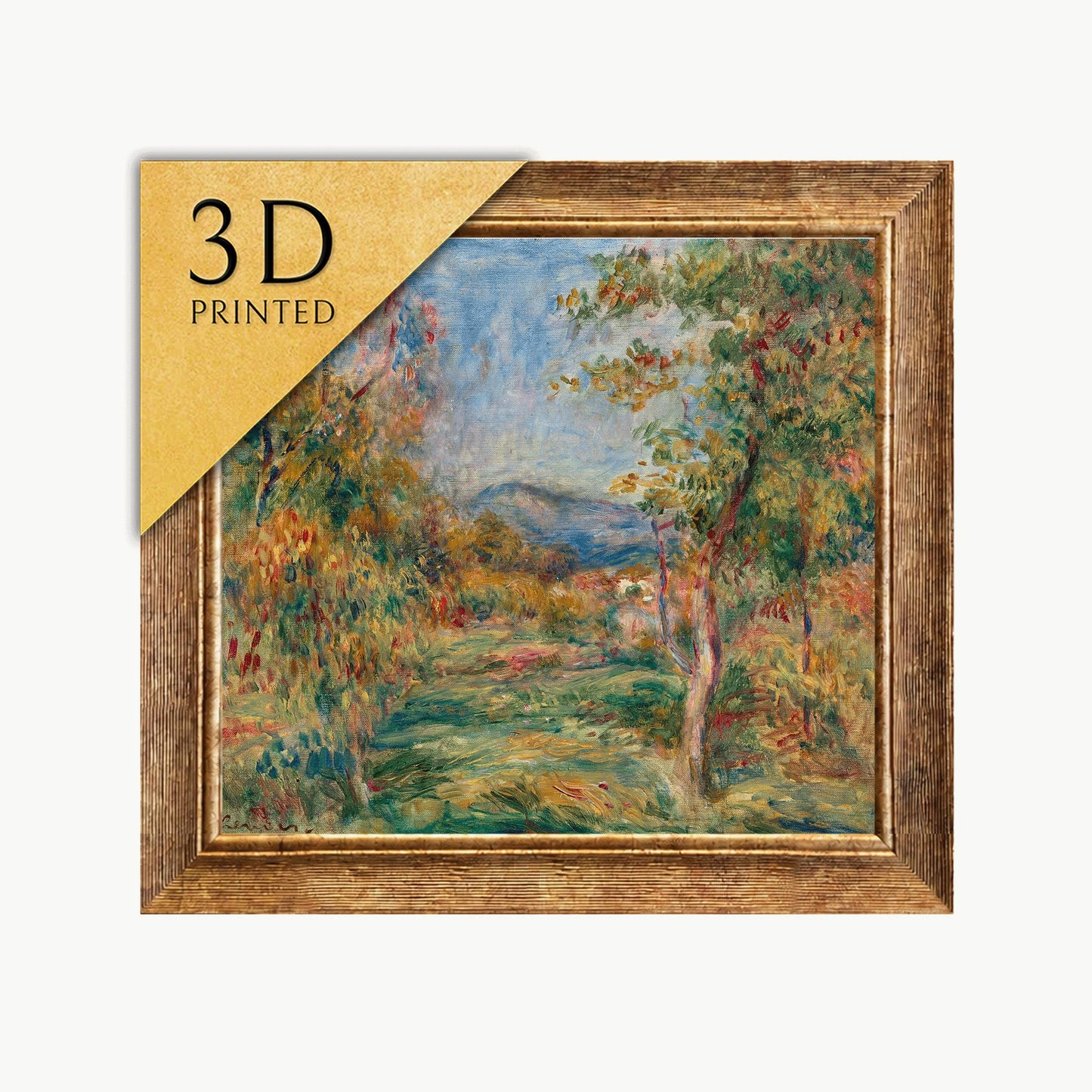 Renoir 'Paysage de Cagnes' 3D Textured Print