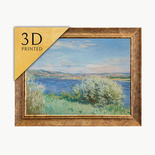 Monet "Les bords de la Seine" 3D Textured Print: Impressionist Art