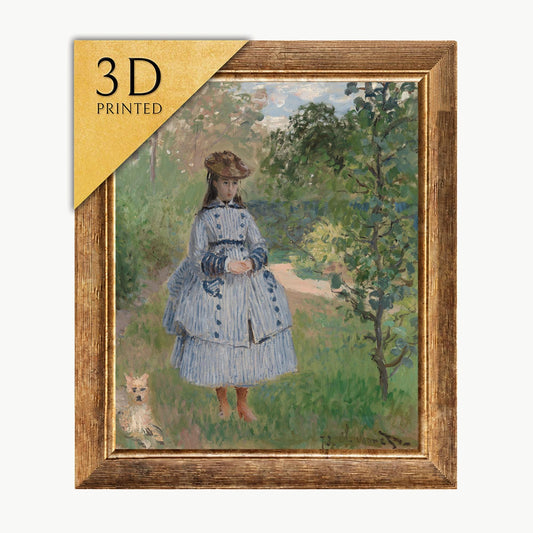 Monet 'Girl with Dog' 3D Print: Textured Brushstrokes