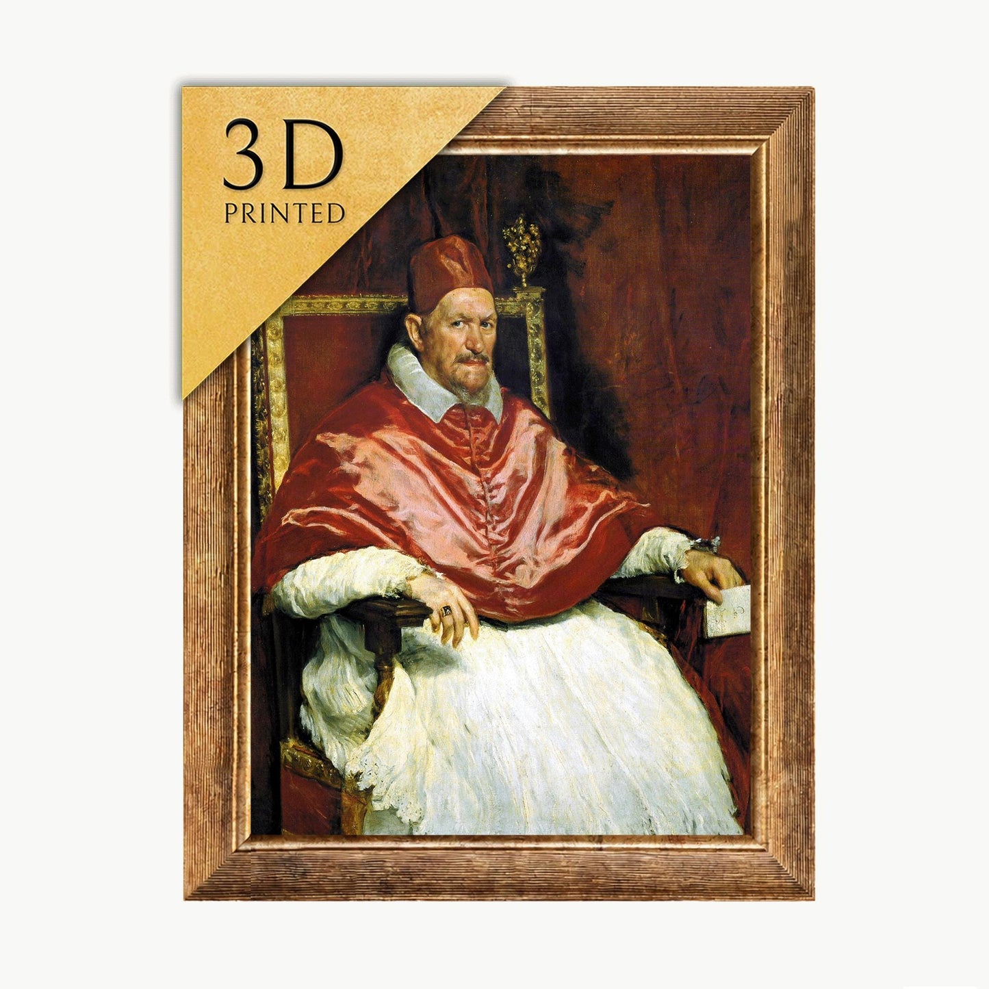 Pope Innocent X Portrait: Diego Velazquez 3D Textured Print