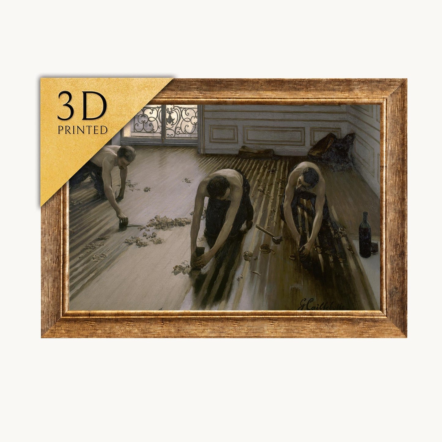 Gustave Caillebotte: The Floor Planers - 3D Textured Print