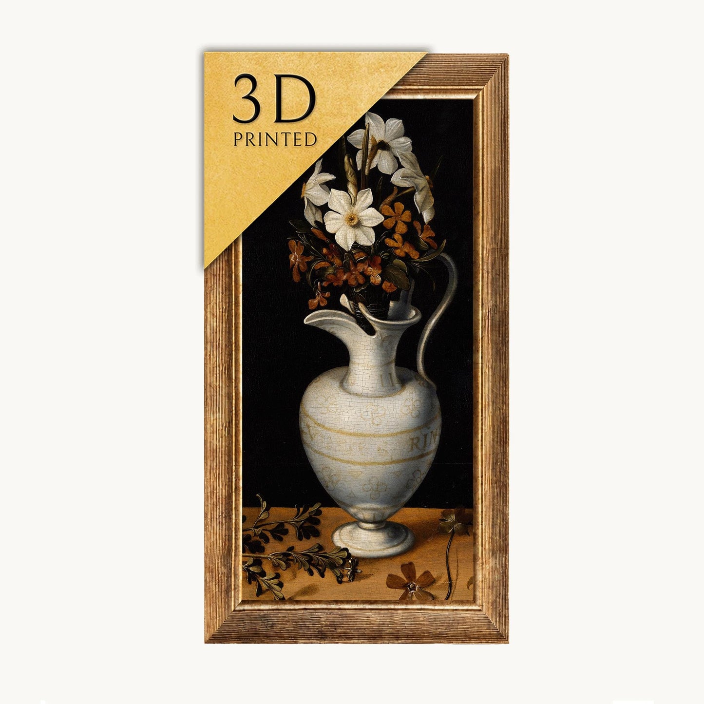 3D Printed Floral Still Life: Periwinkle and Violets Art