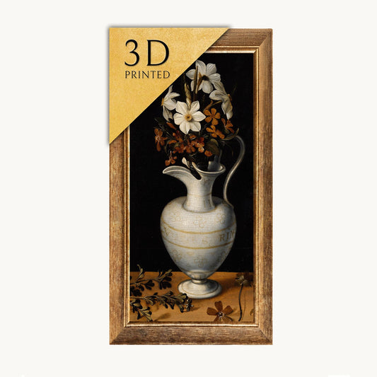 3D Printed Floral Still Life: Periwinkle and Violets Art