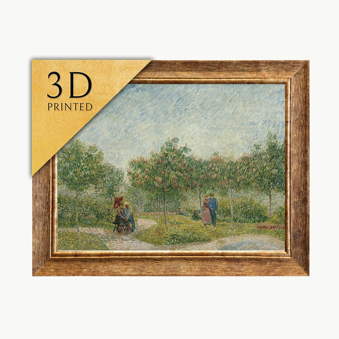 Van Gogh: Garden in Montmartre 3D Textured Print
