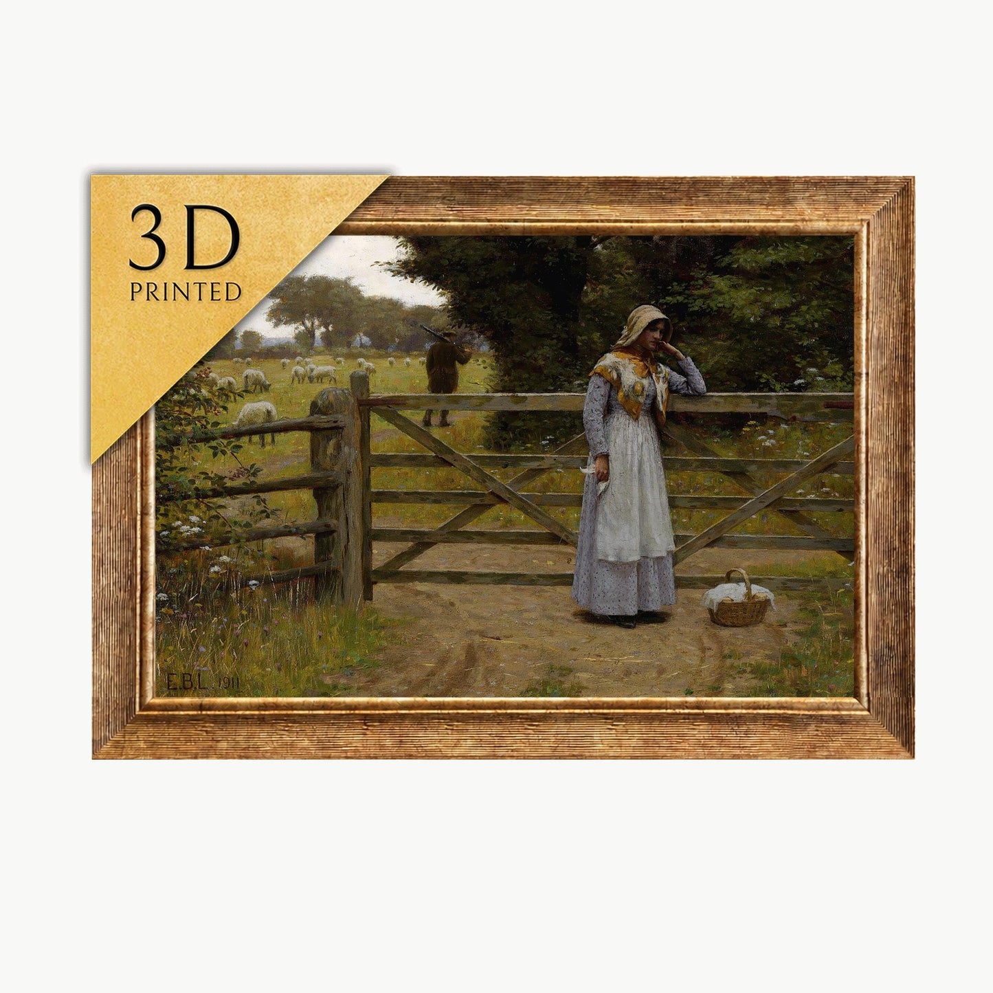 Edmund Blair Leighton "Off" 3D Print: Textured Brushstrokes