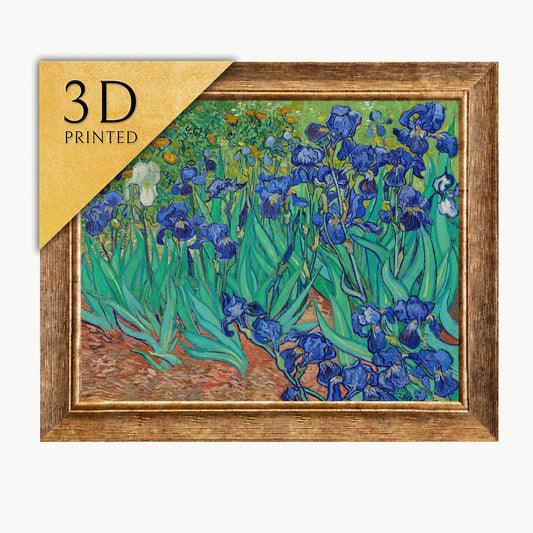 Van Gogh Irises: 3D Textured Print - Museum Quality