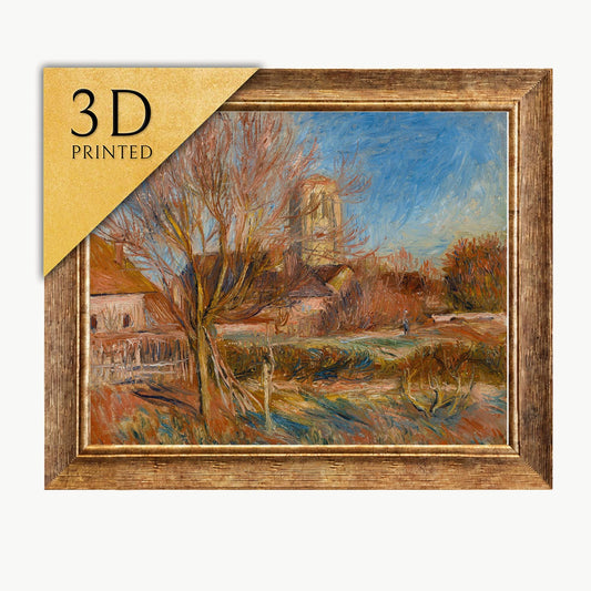 Renoir L’eglise a Essoyes 3D Print: Textured Oil Painting Reproduction