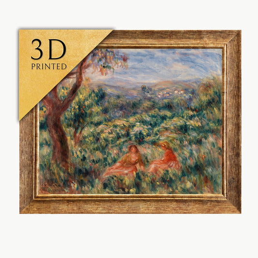 Renoir Landscape Painting: 3D Textured Print