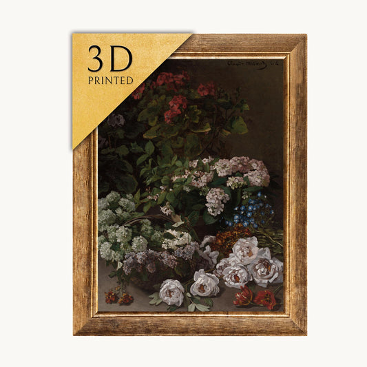 Claude Monet Spring Flowers 3D Textured Print