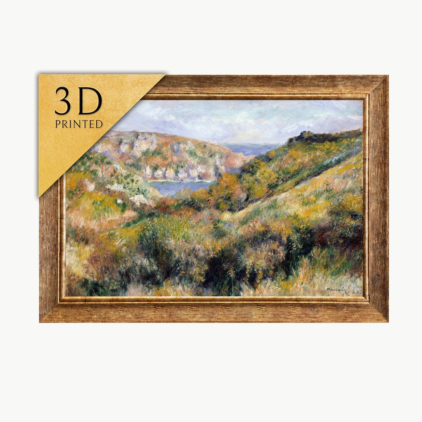 Renoir Guernsey Painting: 3D Textured Impressionist Art Print