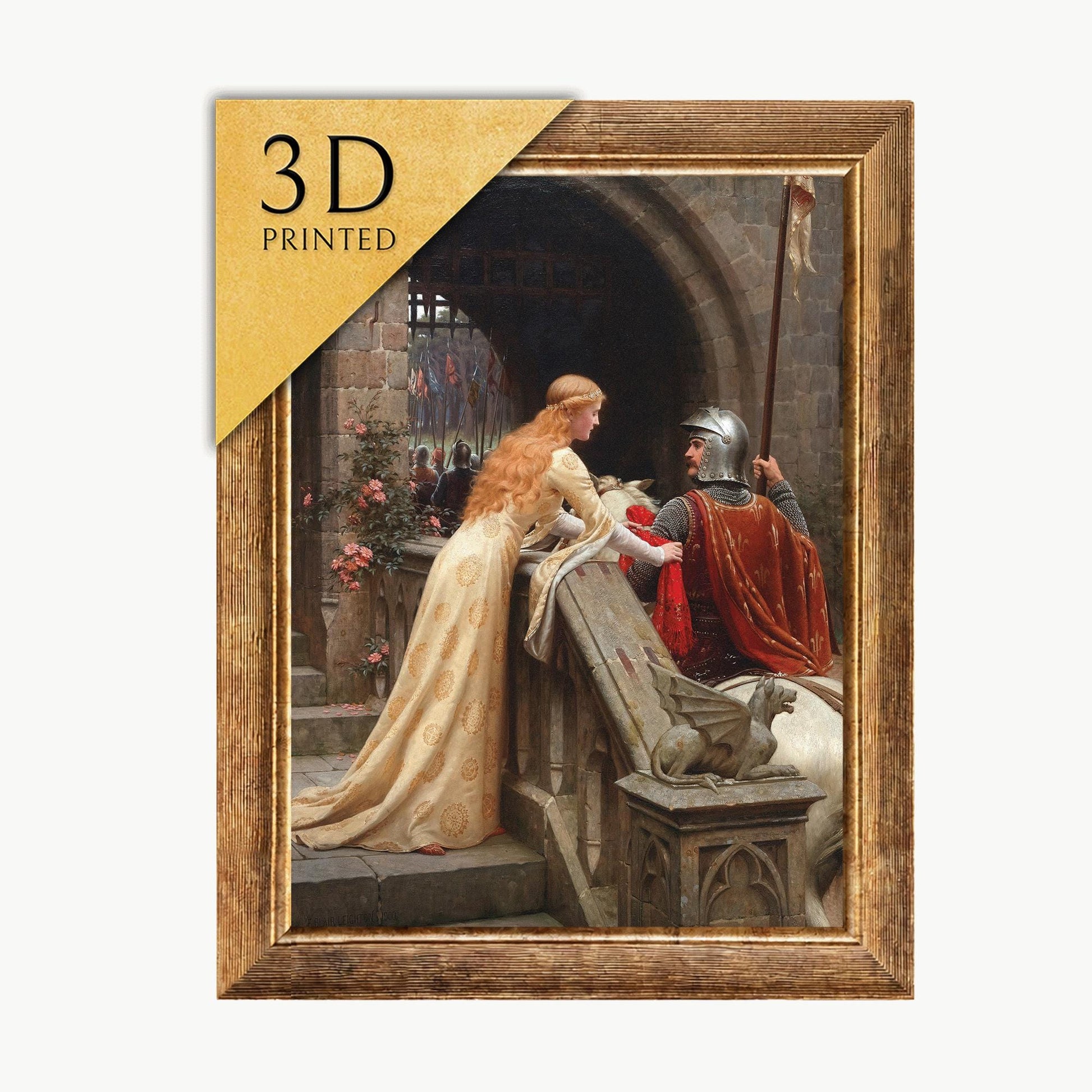 3D Printed "God Speed" Painting by Edmund Blair: Medieval Knight Art