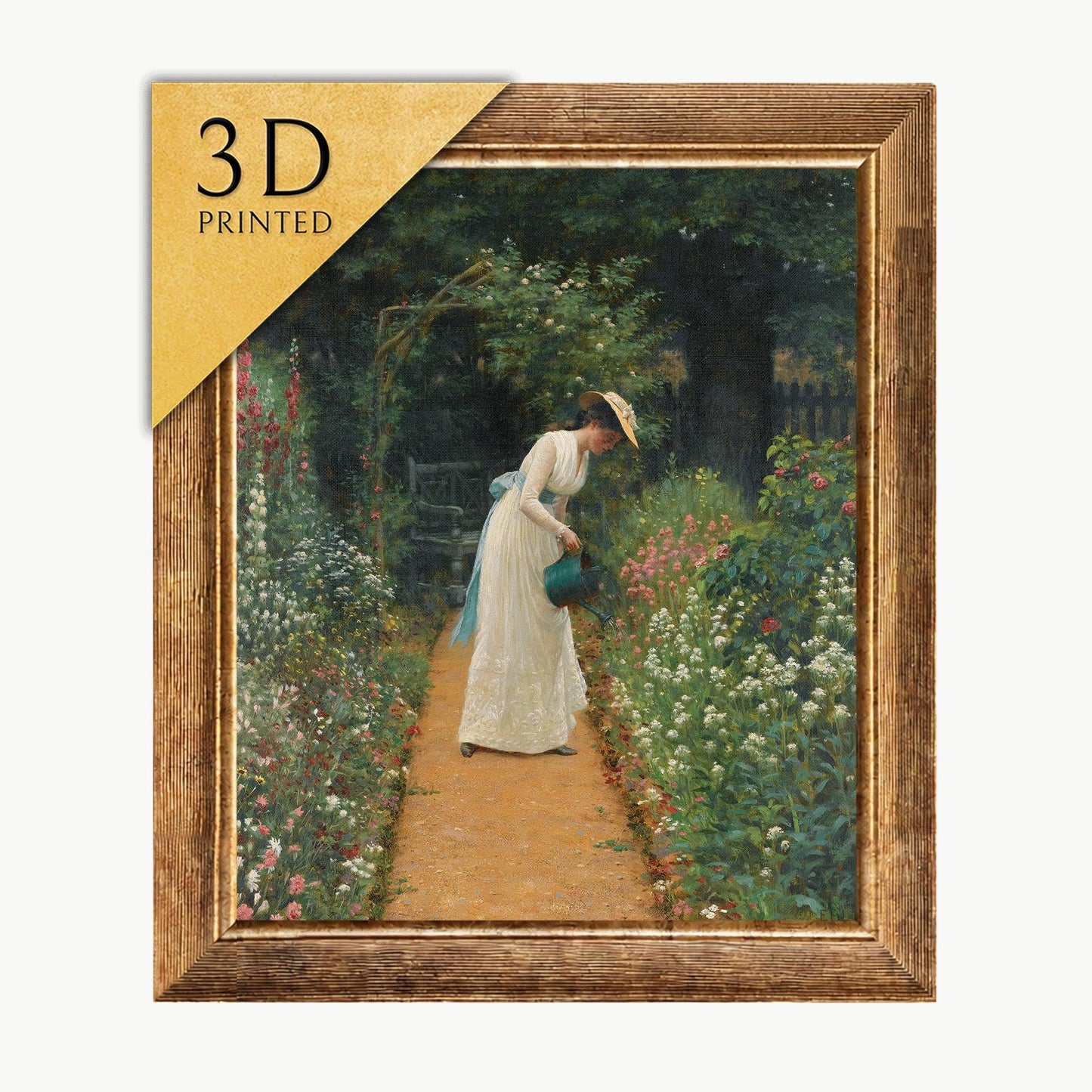 Edmund Blair 'My Lady's Garden' 3D Printed Textured Oil Painting