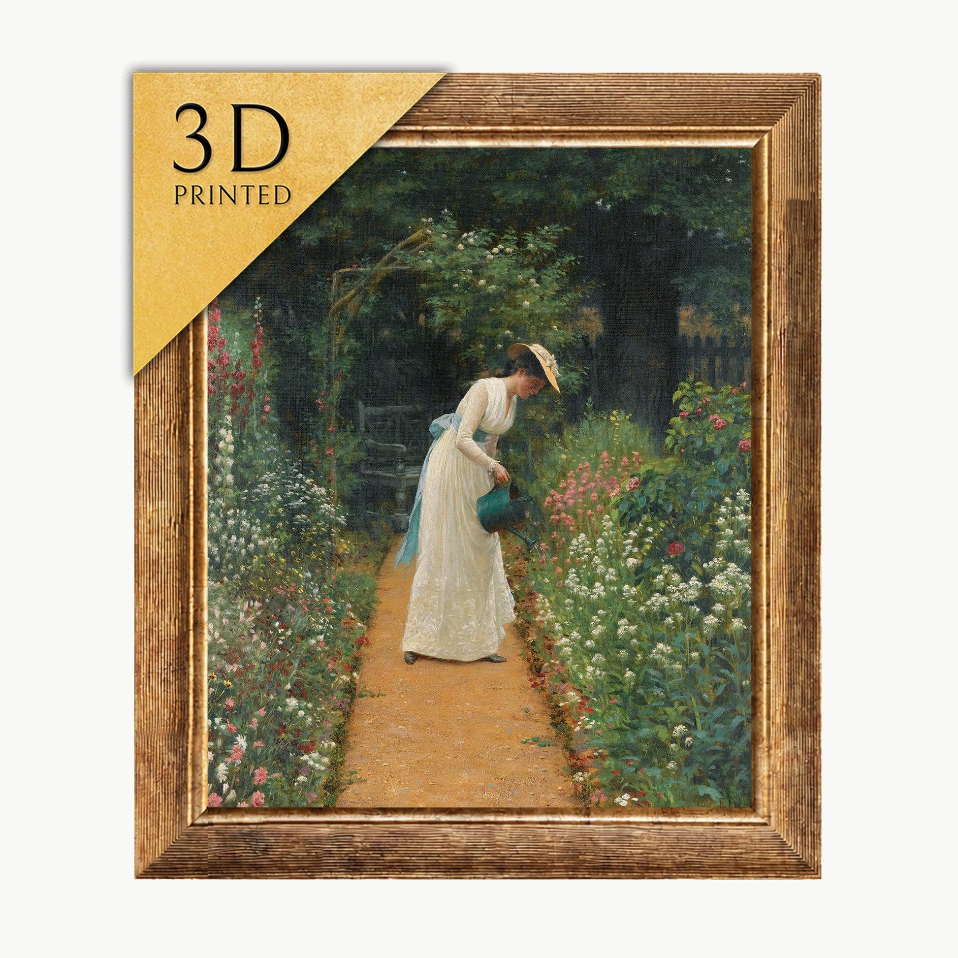 Edmund Blair 'My Lady's Garden' 3D Printed Textured Oil Painting