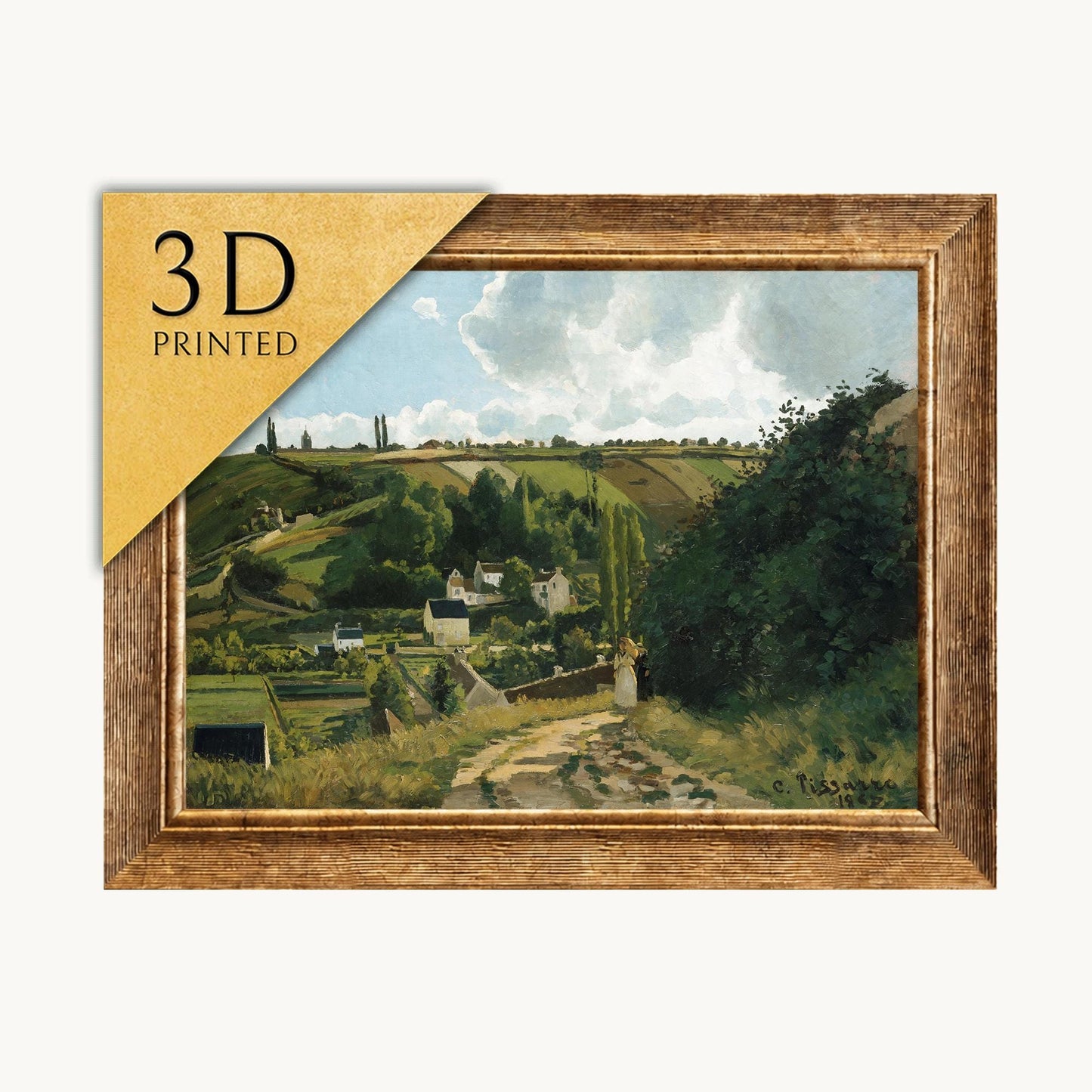 Camille Pissarro - Jalais Hill, Pontoise: 3D Textured Art Print