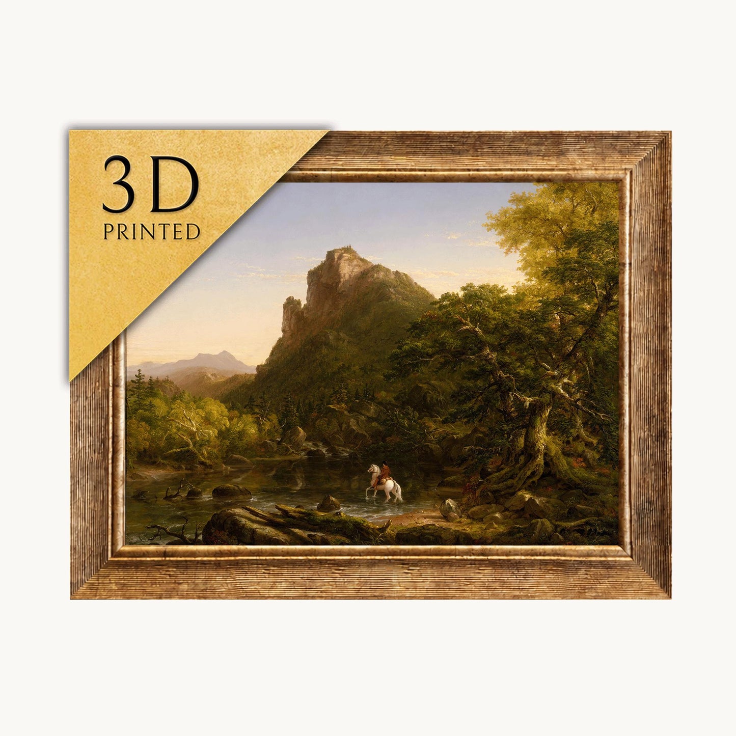 Thomas Cole - The Mountain Ford 3D Textured Print