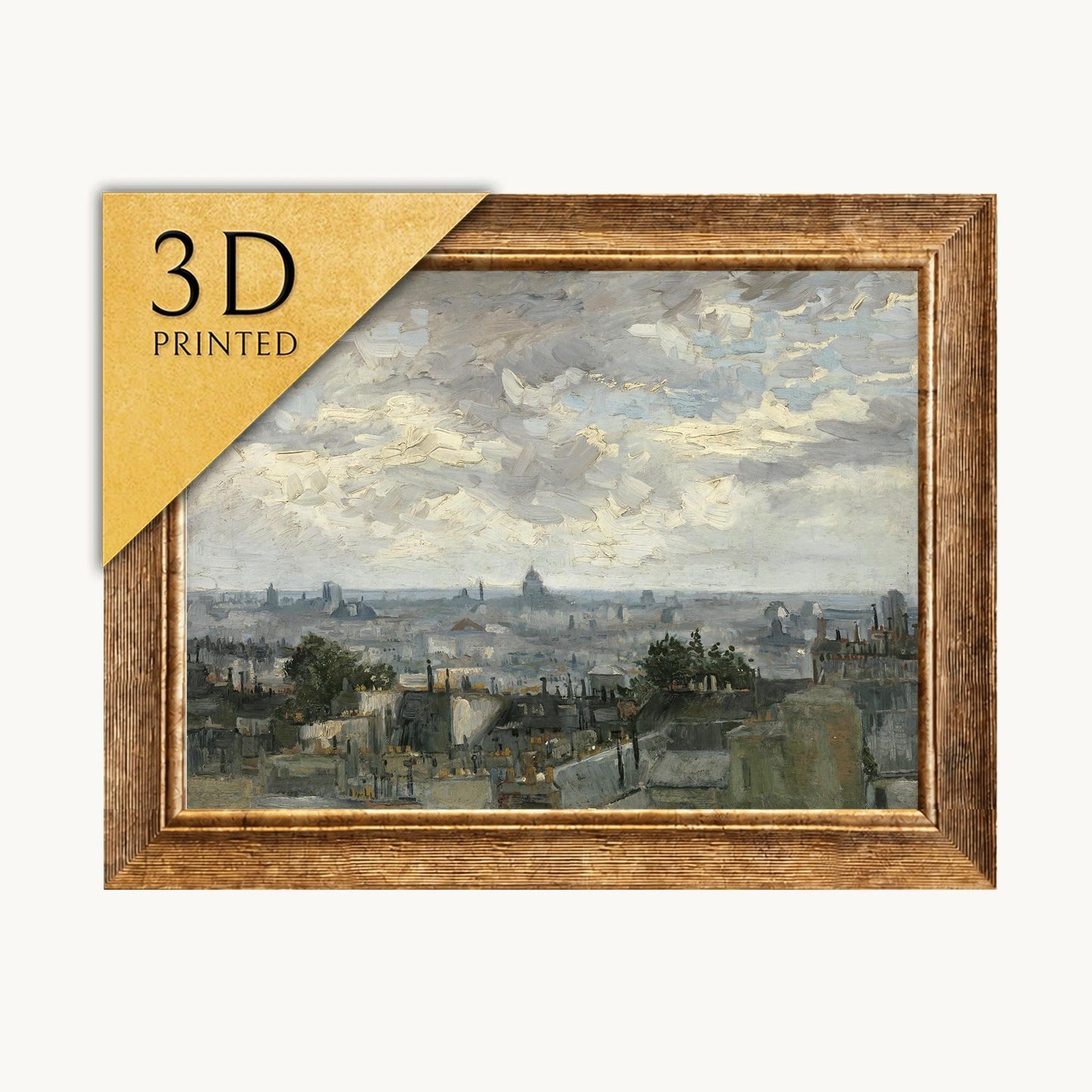Van Gogh: View of Paris - 3D Textured Print