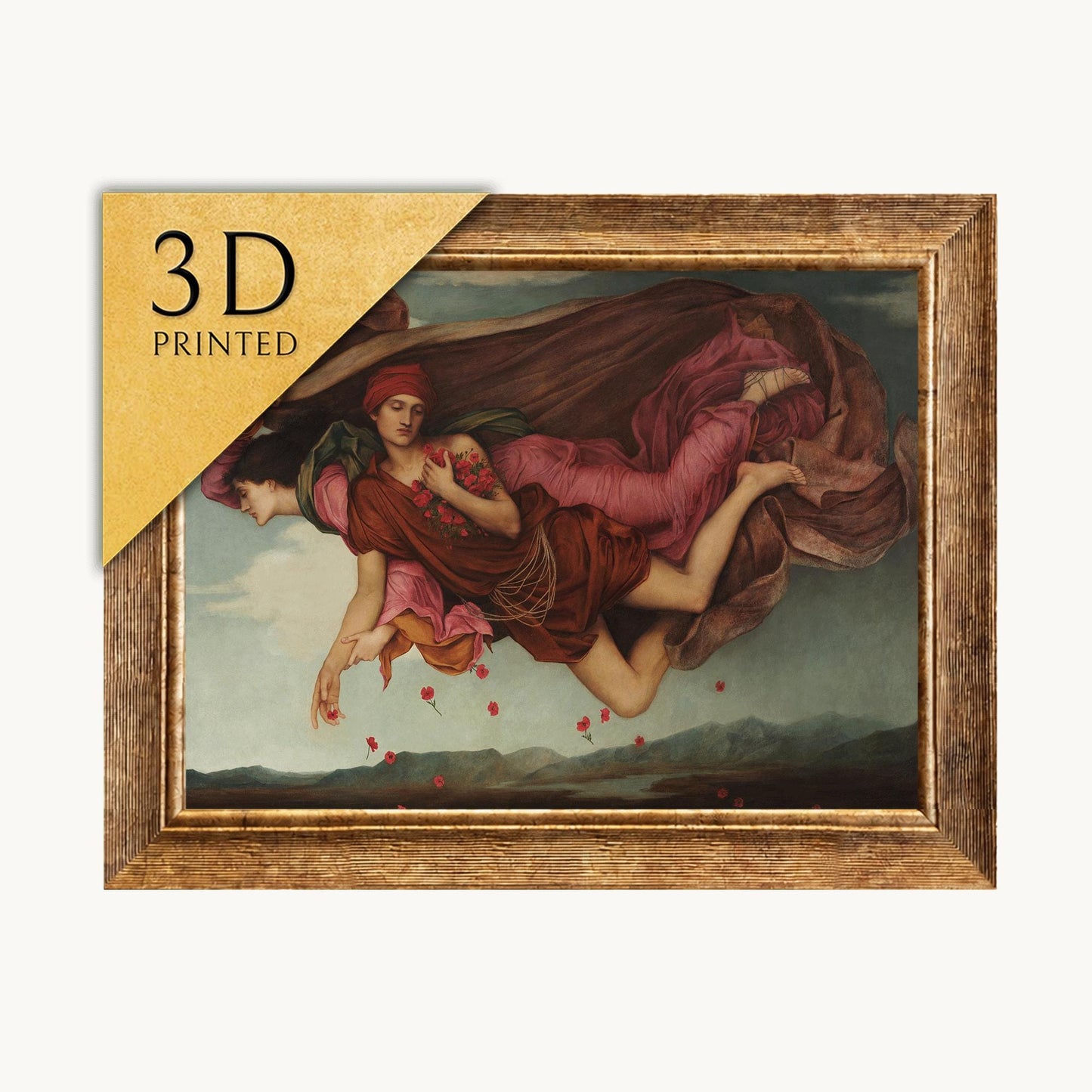 Night and Sleep by Evelyn De Morgan: 3D Textured Art Print