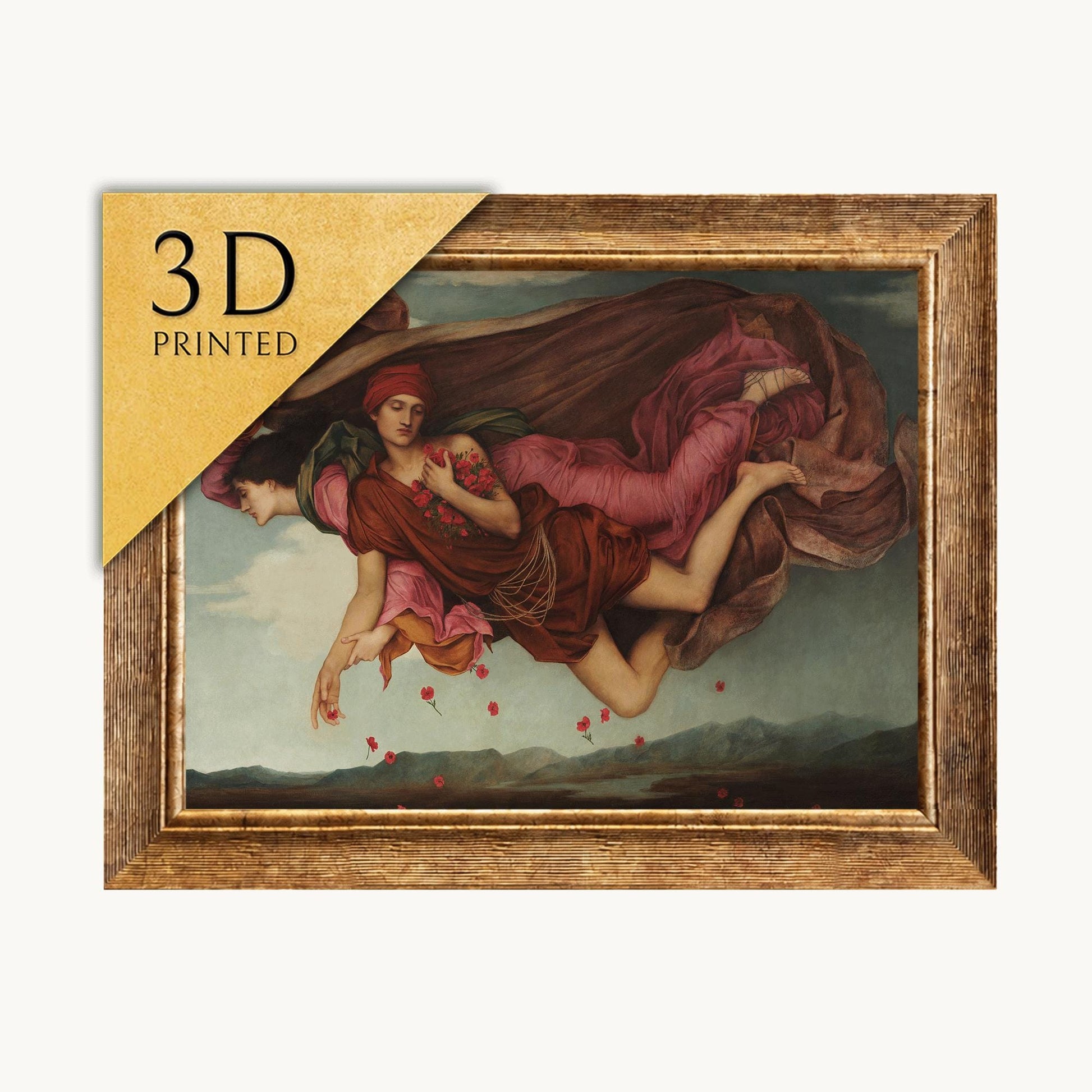 Night and Sleep by Evelyn De Morgan: 3D Textured Art Print