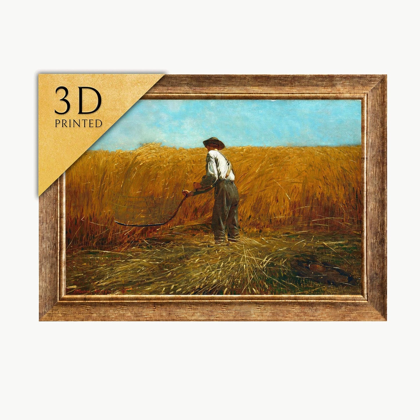 Winslow Homer Print: The Veteran in a New Field, 3D Textured Art