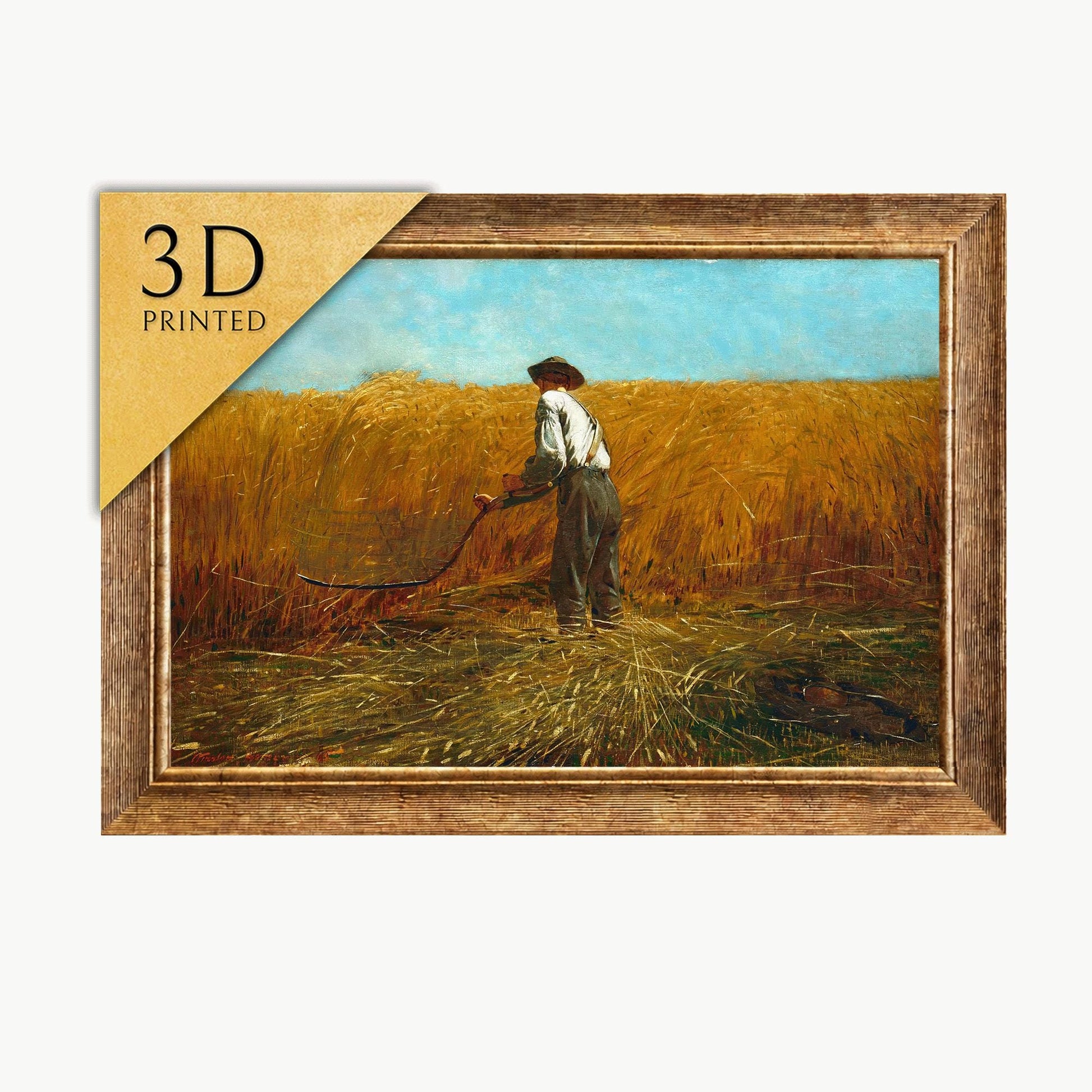 Winslow Homer Print: The Veteran in a New Field, 3D Textured Art