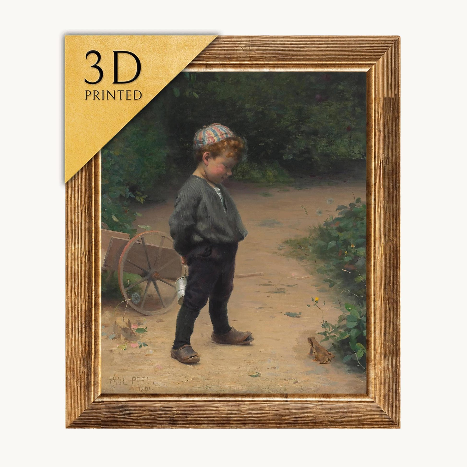 Paul Peel's "The Young Biologist" 3D Textured Print