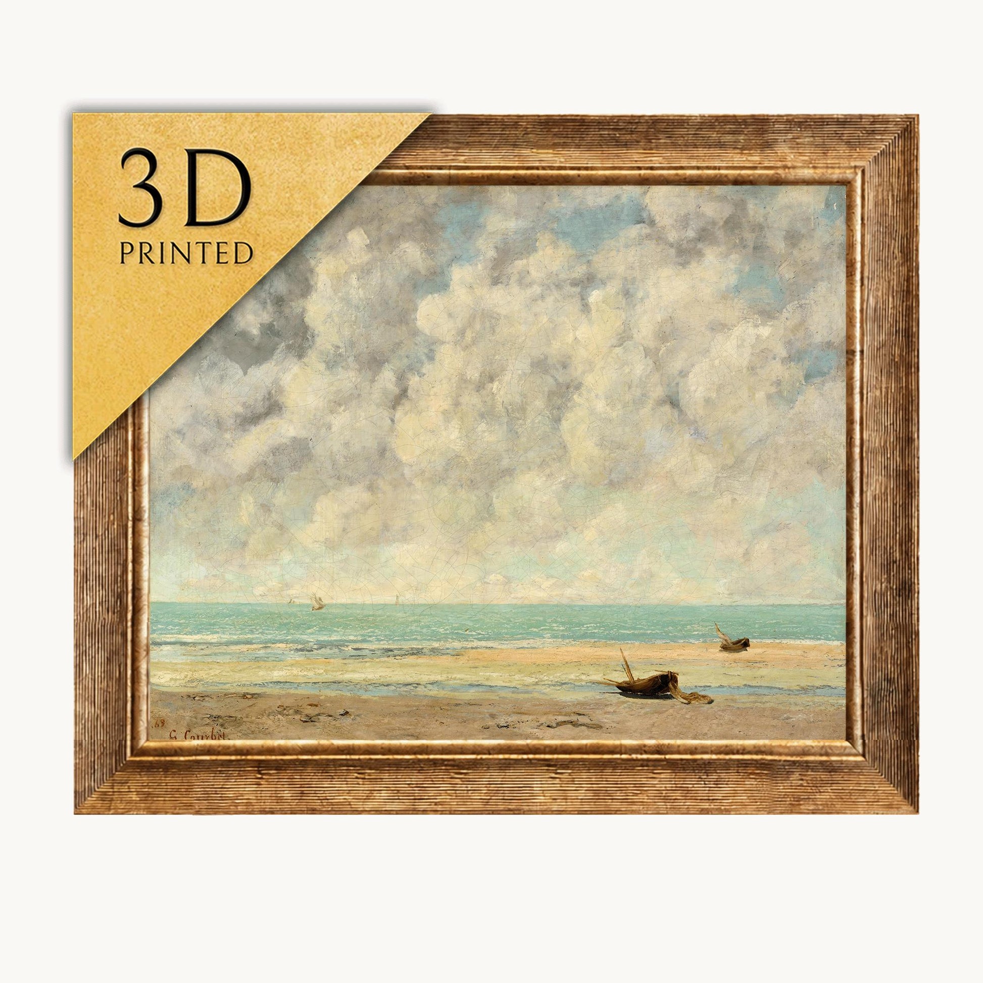 Gustave Courbet: The Calm Sea - 3D Textured Art Print