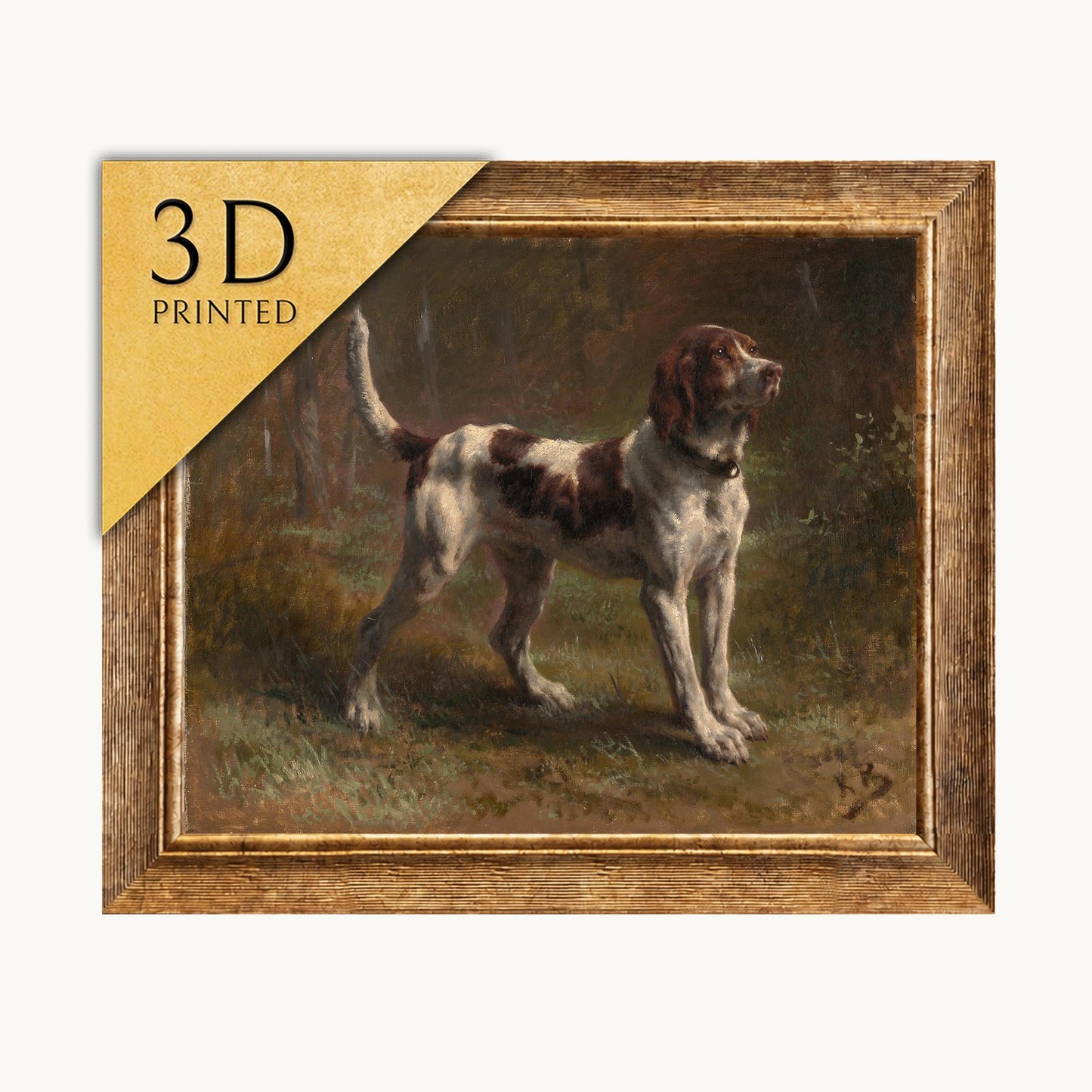 Rosa Bonheur Dog Print: 3D Textured Painting Reproduction