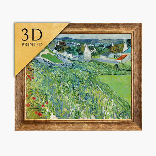 Van Gogh Vineyards at Auvers: 3D Printed Textured Oil Painting