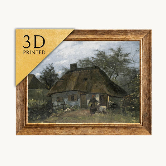 Van Gogh Farmhouse in Nuenen: 3D Printed Textured Oil Painting