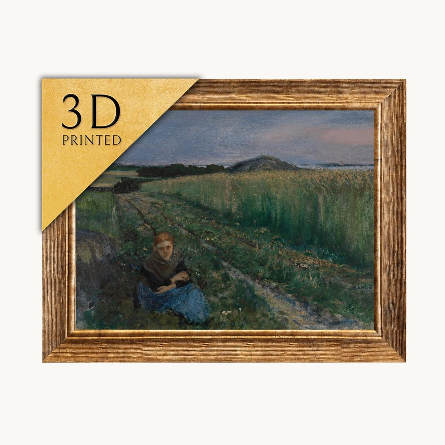 Eilif Peterssen 'Summer Night' 3D Printed Oil Painting Replica