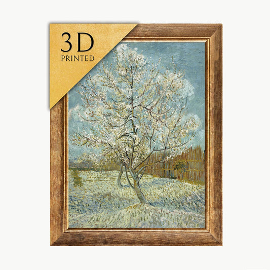 Van Gogh Peach Tree Print: 3D Textured Oil Painting Reproduction