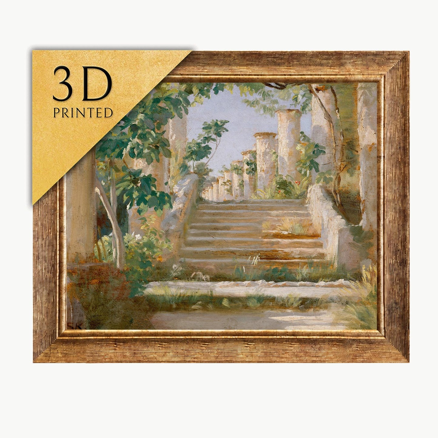 Loggia in Ravello 3D Print: Peder Severin Krøyer Textured Art