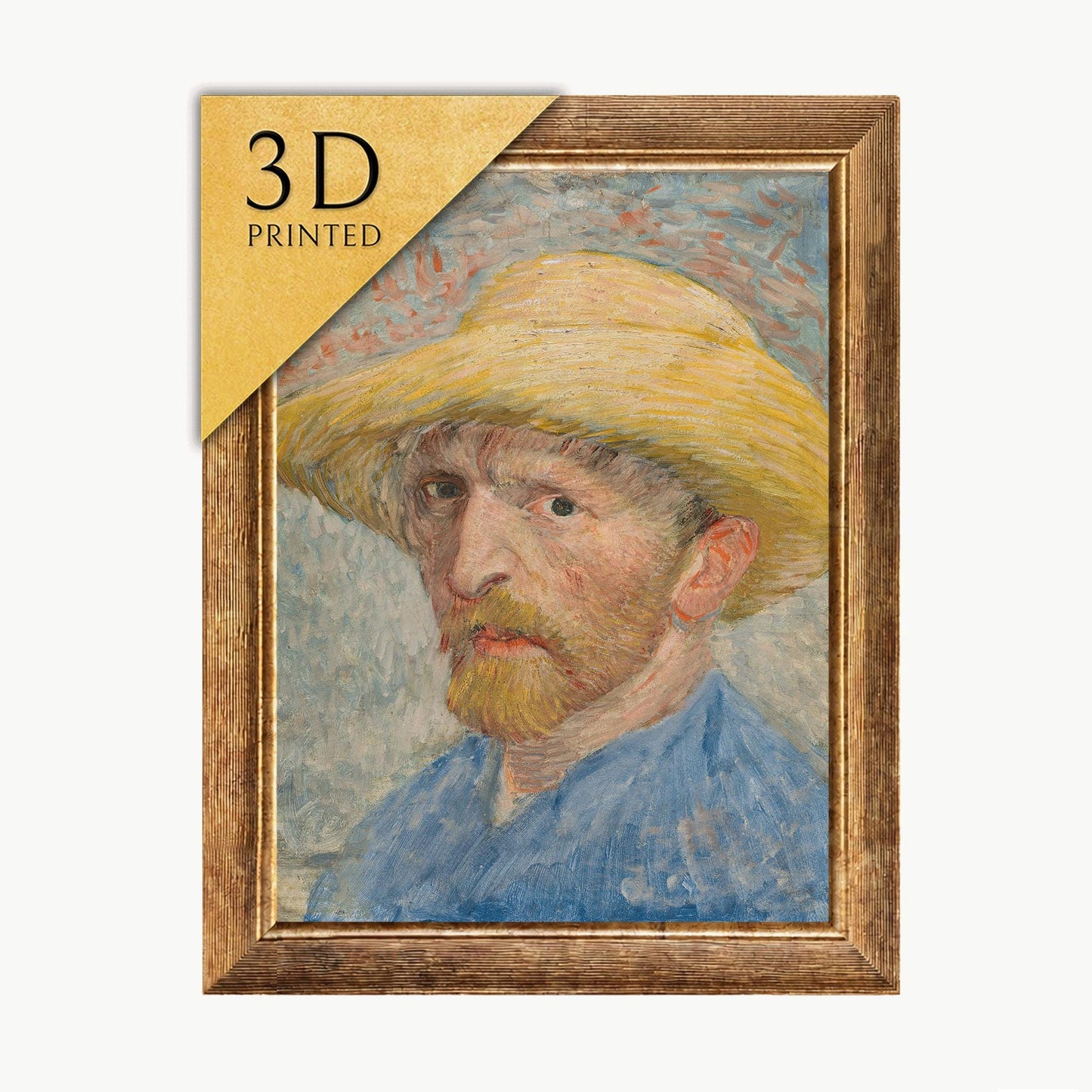 Van Gogh Self-Portrait: 3D Printed Textured Oil Painting