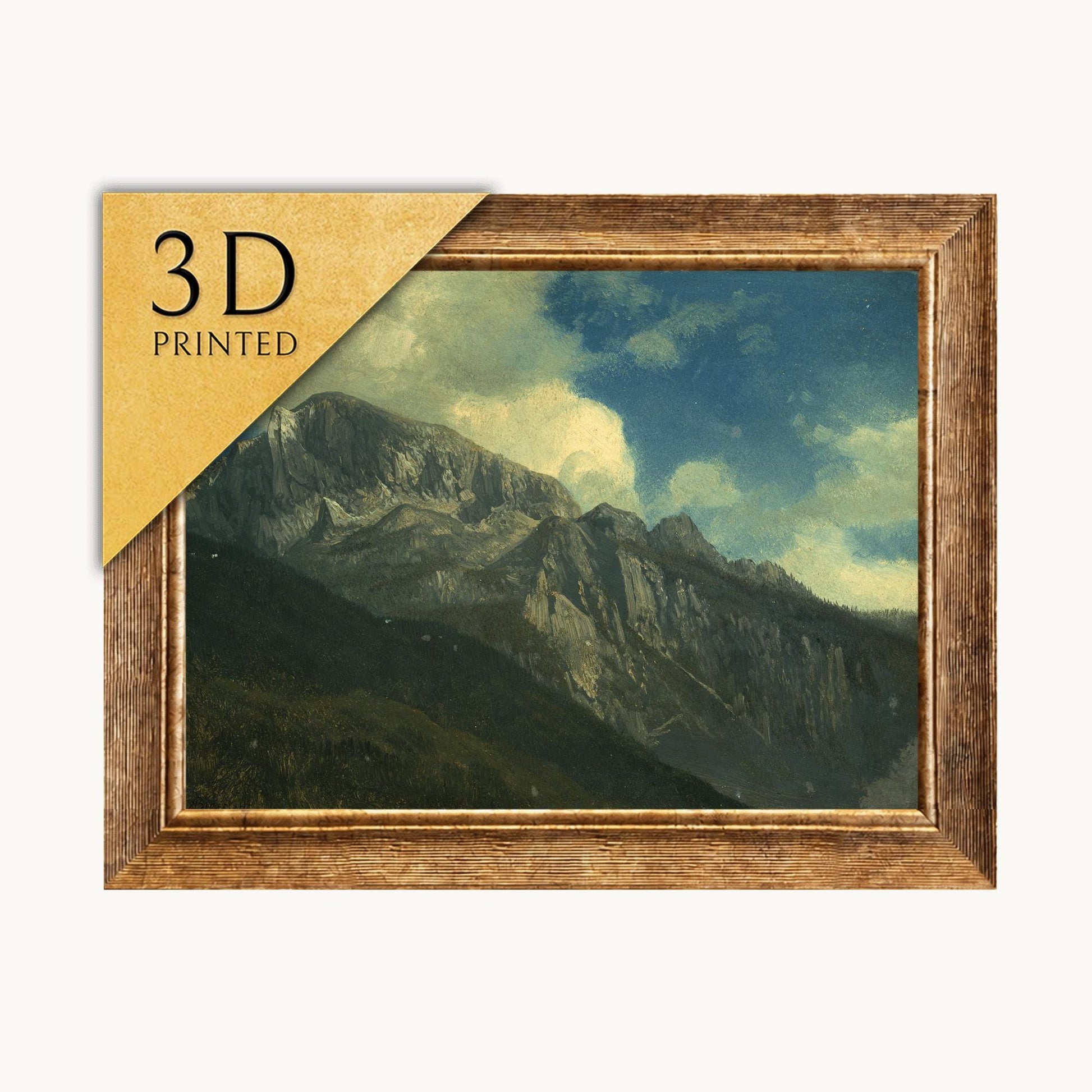 Mountains- Albert Bierstadt,3d Printed with texture and brush strokes looks like original oilpainting.