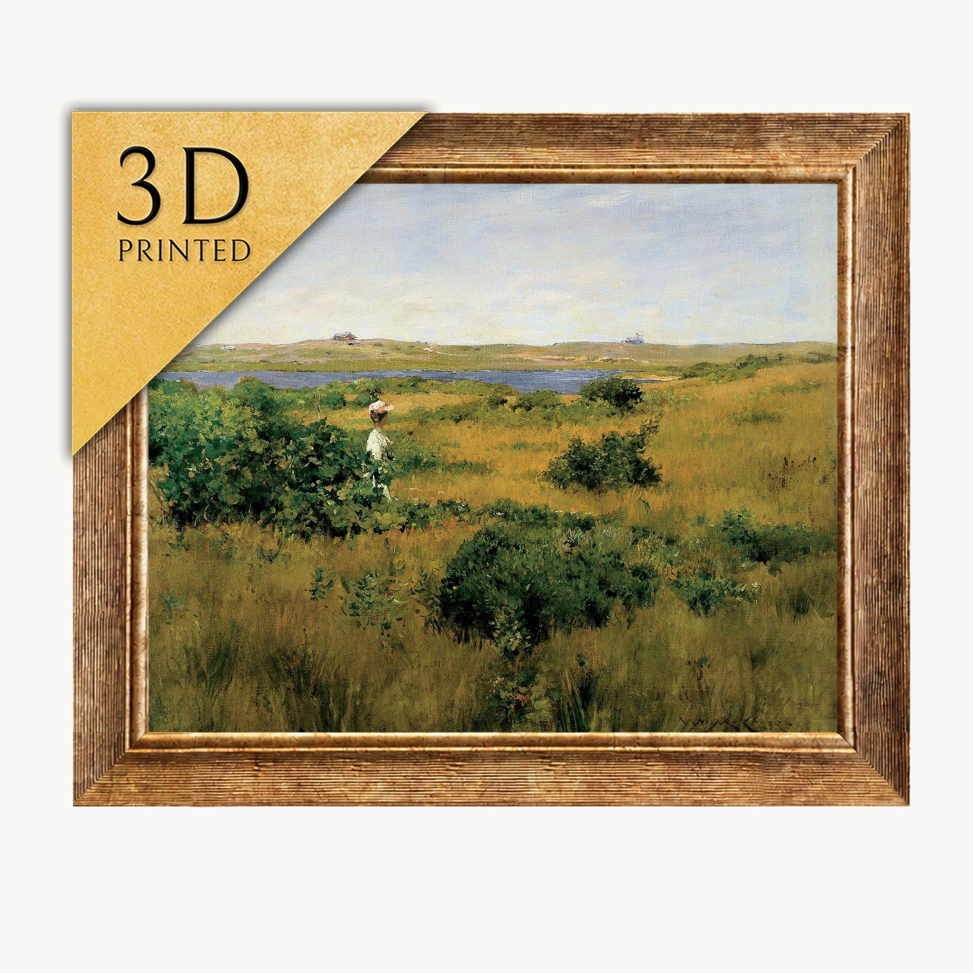 William Merritt Chase Print: Summer at Shinnecock Hills 3D Textured Art