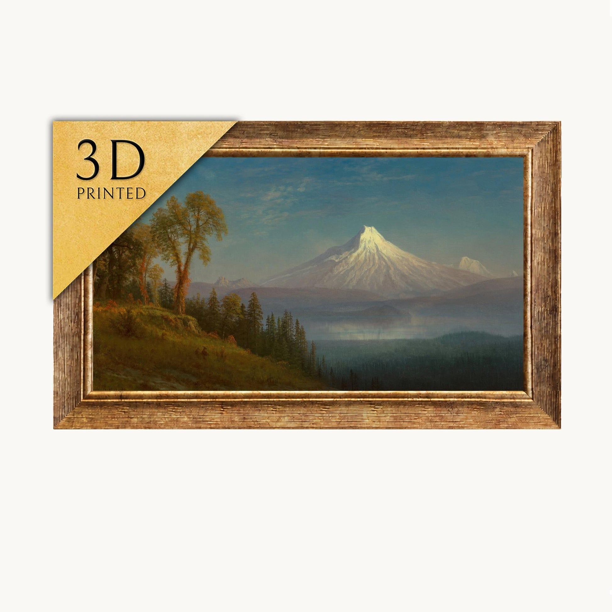 Mount St. Helens 3D Print: Albert Bierstadt Columbia River Painting
