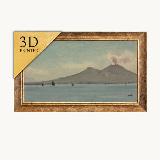Albert Bierstadt Vesuvius 3D Print: Textured Oil Painting Reproduction