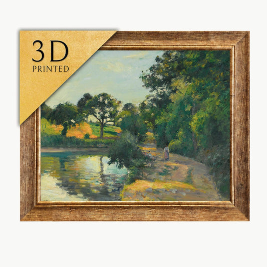 Camille Pissarro Montfoucault Print: 3D Textured Oil Painting Reproduction