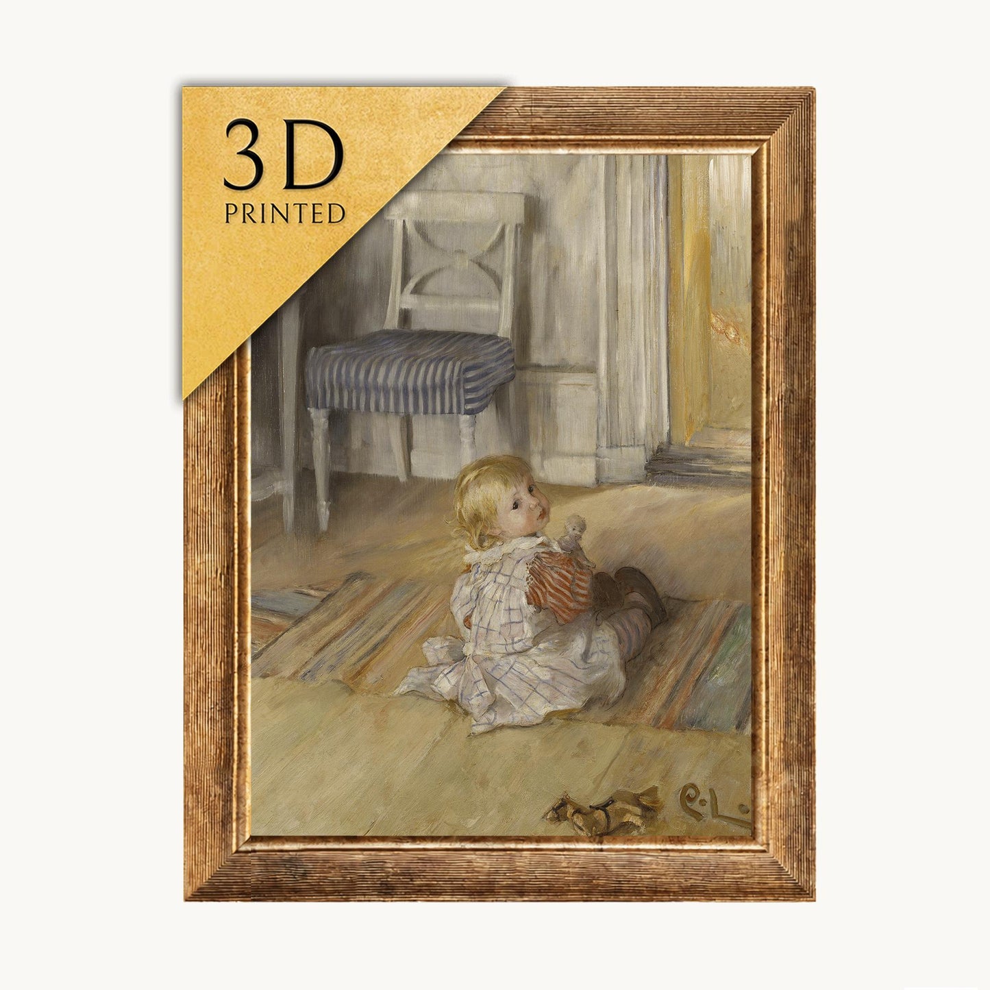 Carl Larsson "Pontus" 3D Print: Textured Fine Art Reproduction