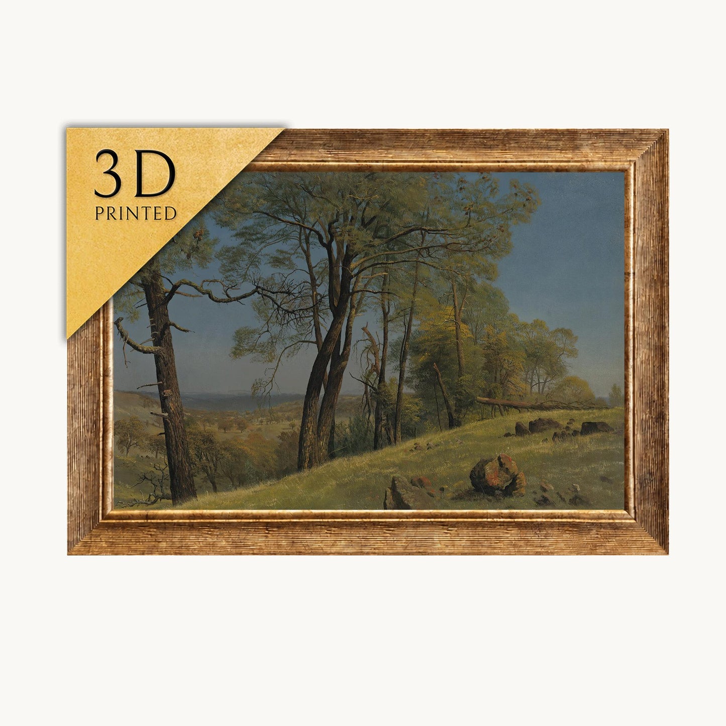 Albert Bierstadt Rockland County Print: 3D Textured Oil Painting Reproduction
