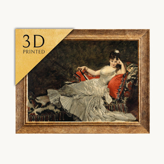 Mademoiselle Lancey 3D Print: Carolus Duran Textured Oil Painting Reproduction