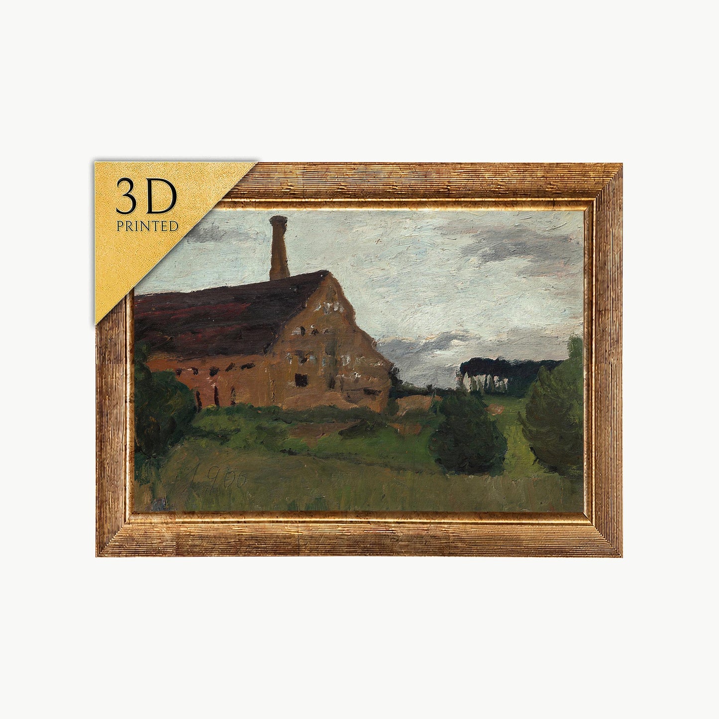 Paula Modersohn-Becker 'Old Factory' 3D Textured Print