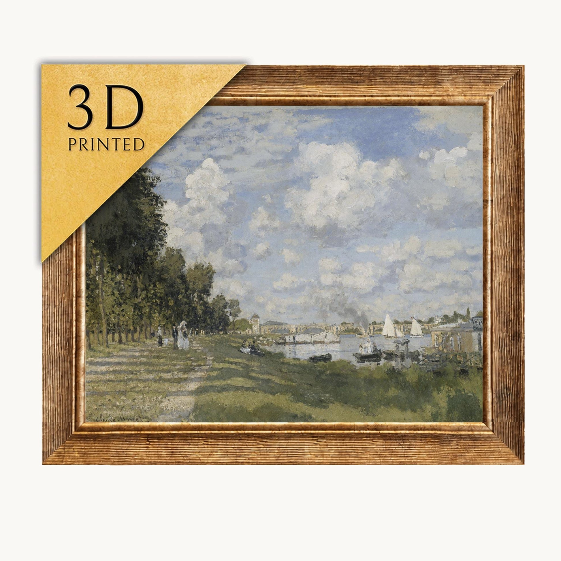 Claude Monet - Bassin D'Argenteuil - 3D Textured Print