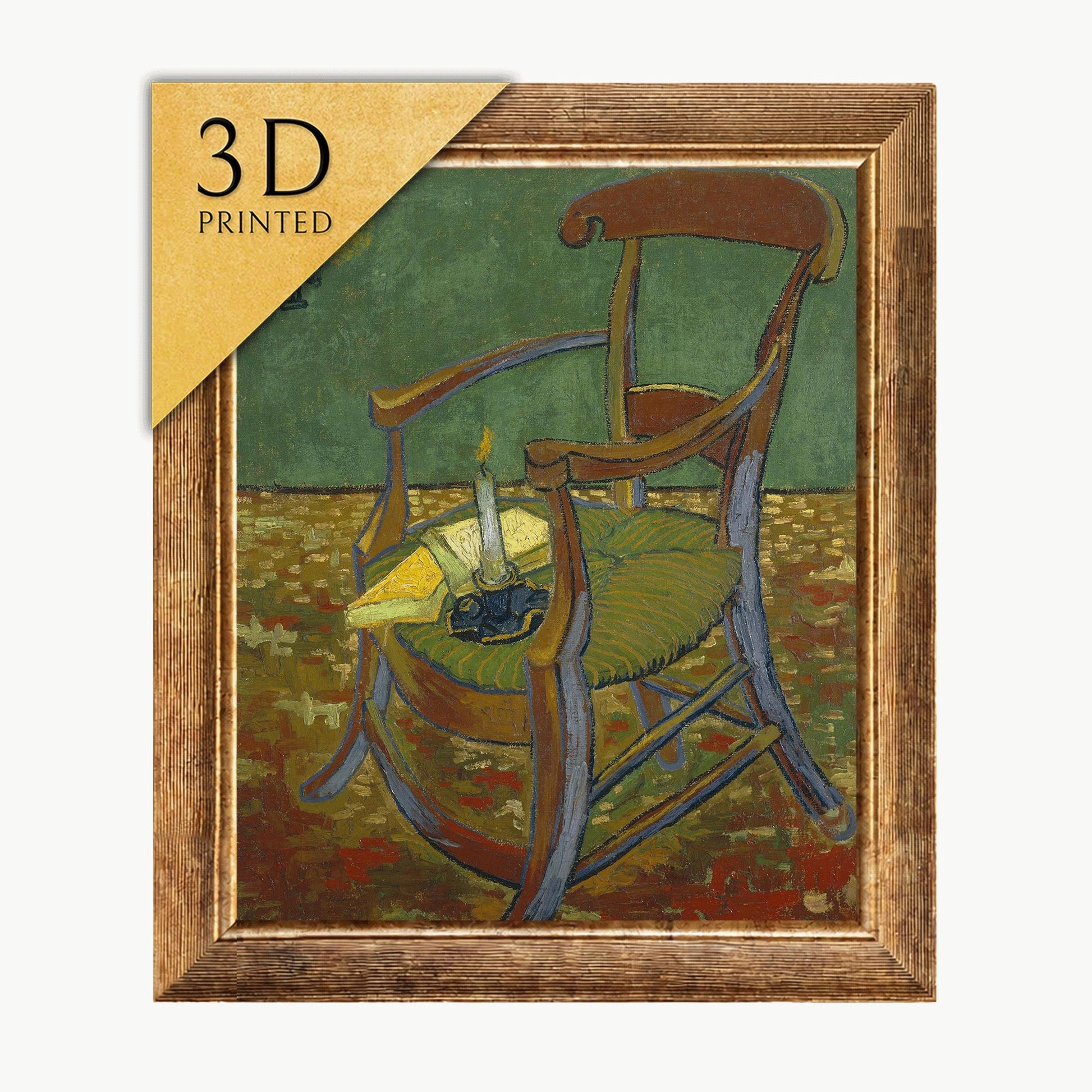 Van Gogh's Gauguin's Chair: 3D Textured Oil Painting Print