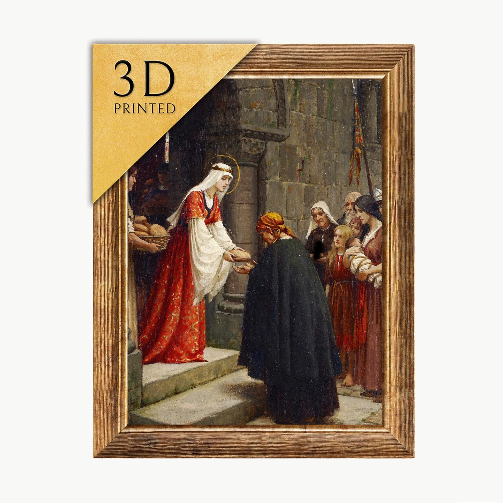 3D Printed 'The Charity' Painting by Edmund Blair - Textured Art Reproduction