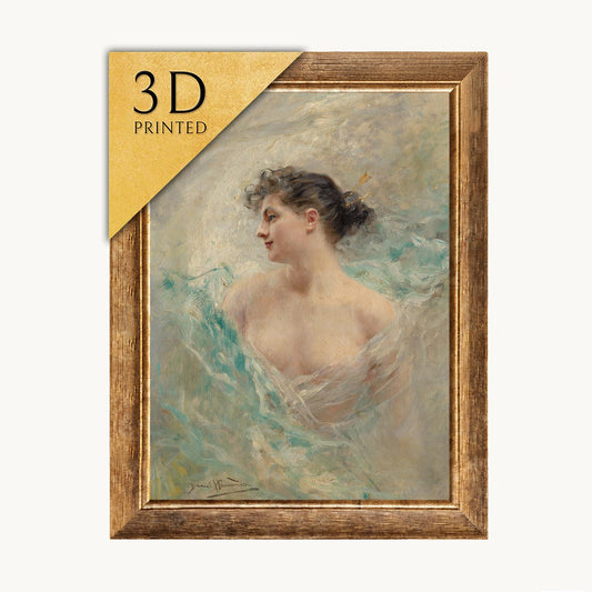 3D Printed Oil Painting Reproduction: "The Model" by Daniel Hernandez Morillo