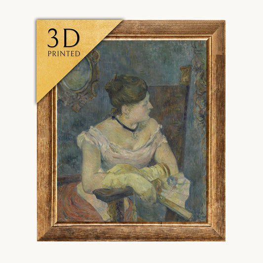 Madame Mette Gauguin 3D Print: Textured Oil Painting Reproduction