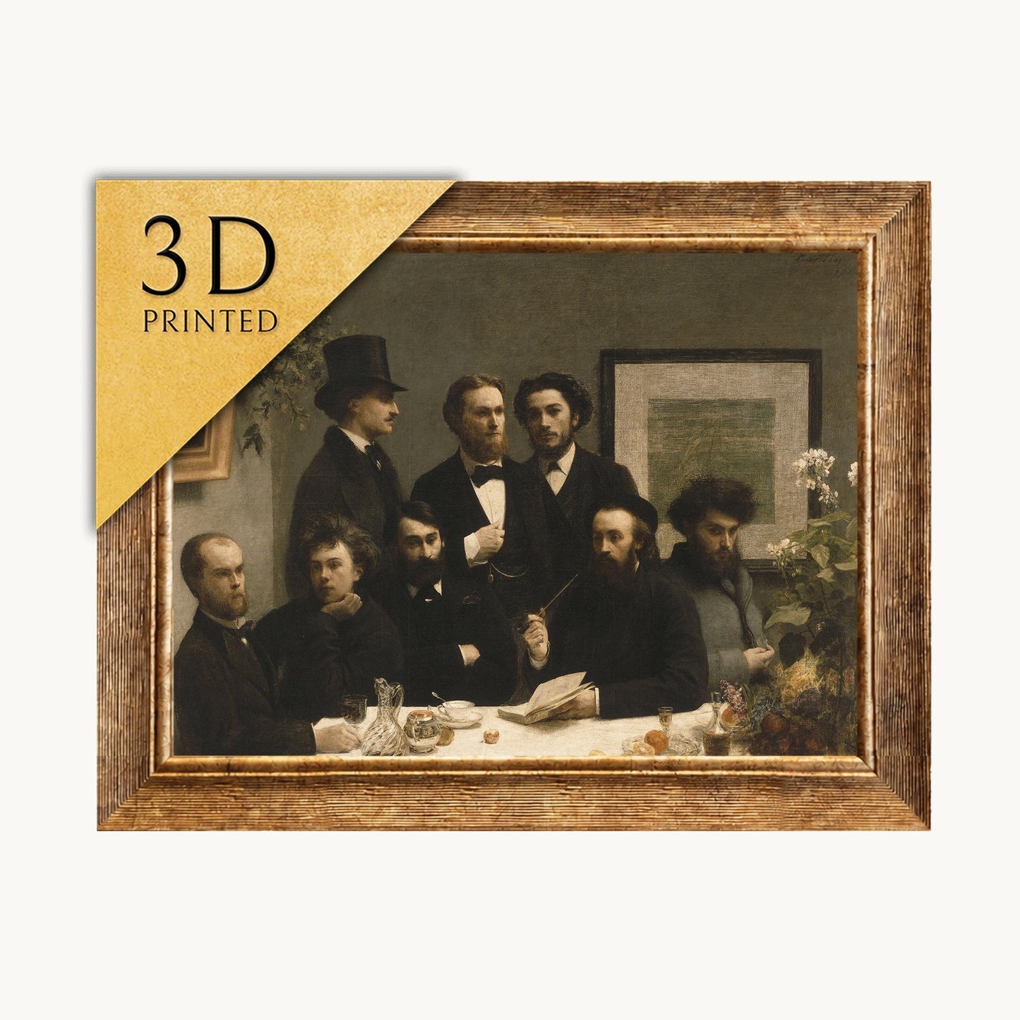 Henri Fantin Latour 'By The Table 1872' 3D Printed Painting