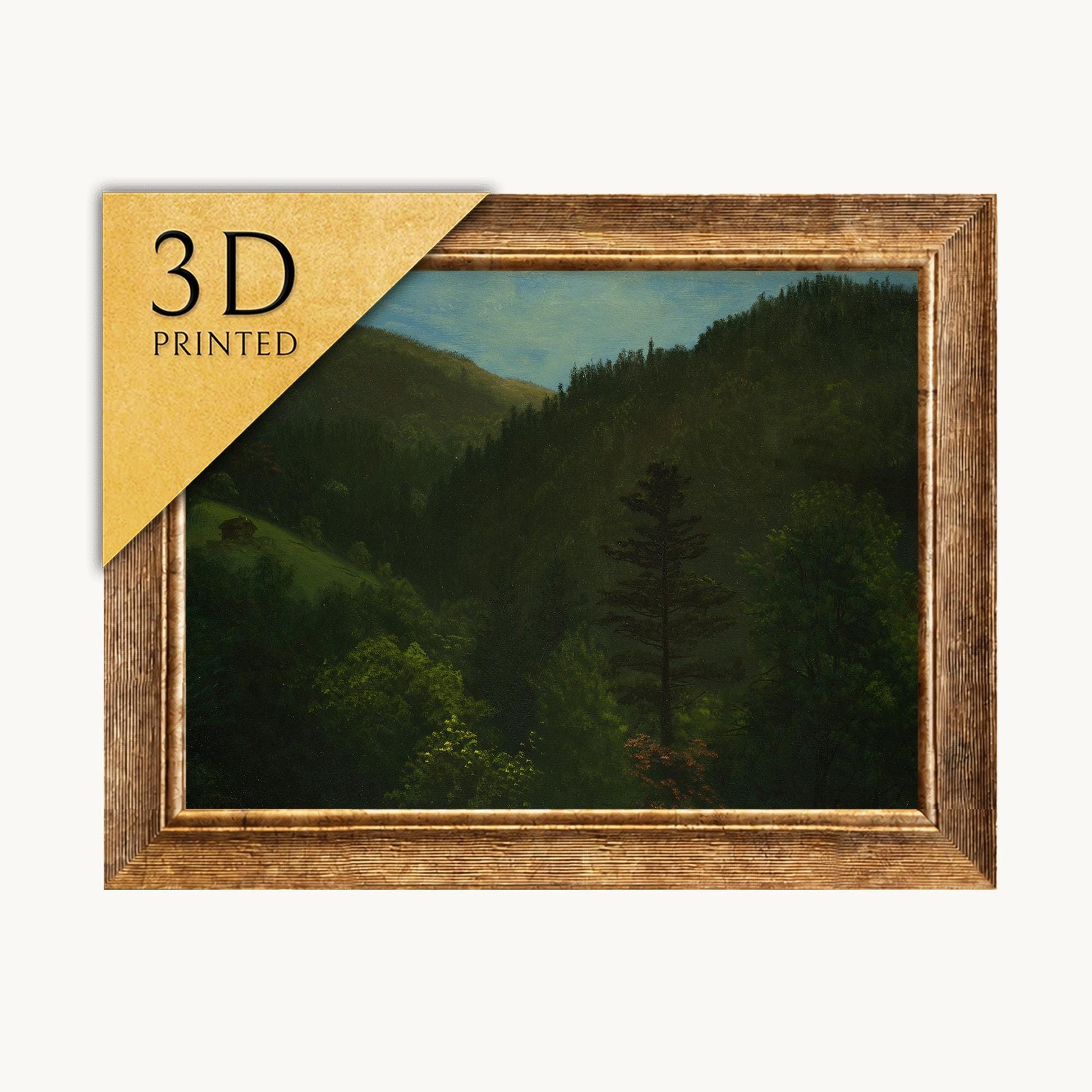 Albert Bierstadt Wooded Landscape: 3D Textured Print