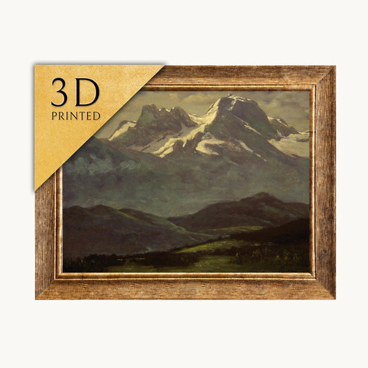 Albert Bierstadt Mountain Painting: Summer Snow 3D Textured Print